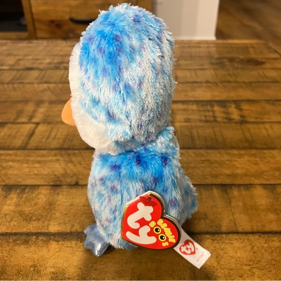 TY Beanie Boos | Ice Cube the blue owl stuffed animal - Picture 8 of 8
